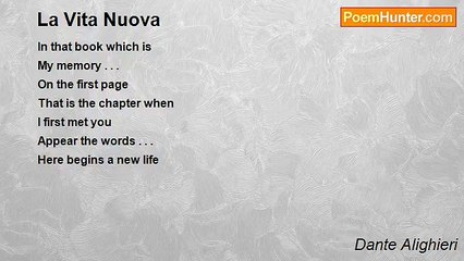 Dante Alighieri - La Vita Nuova