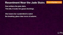 Li Po - Resentment Near the Jade Stairs