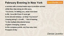 Denise Levertov - February Evening In New York