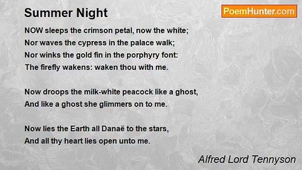 Alfred Lord Tennyson - Summer Night