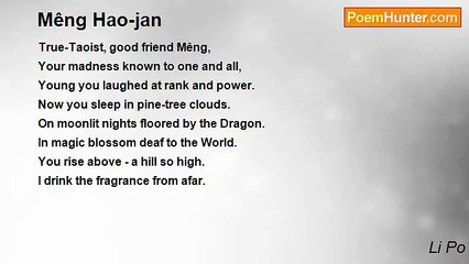 Li Po - Mêng Hao-jan