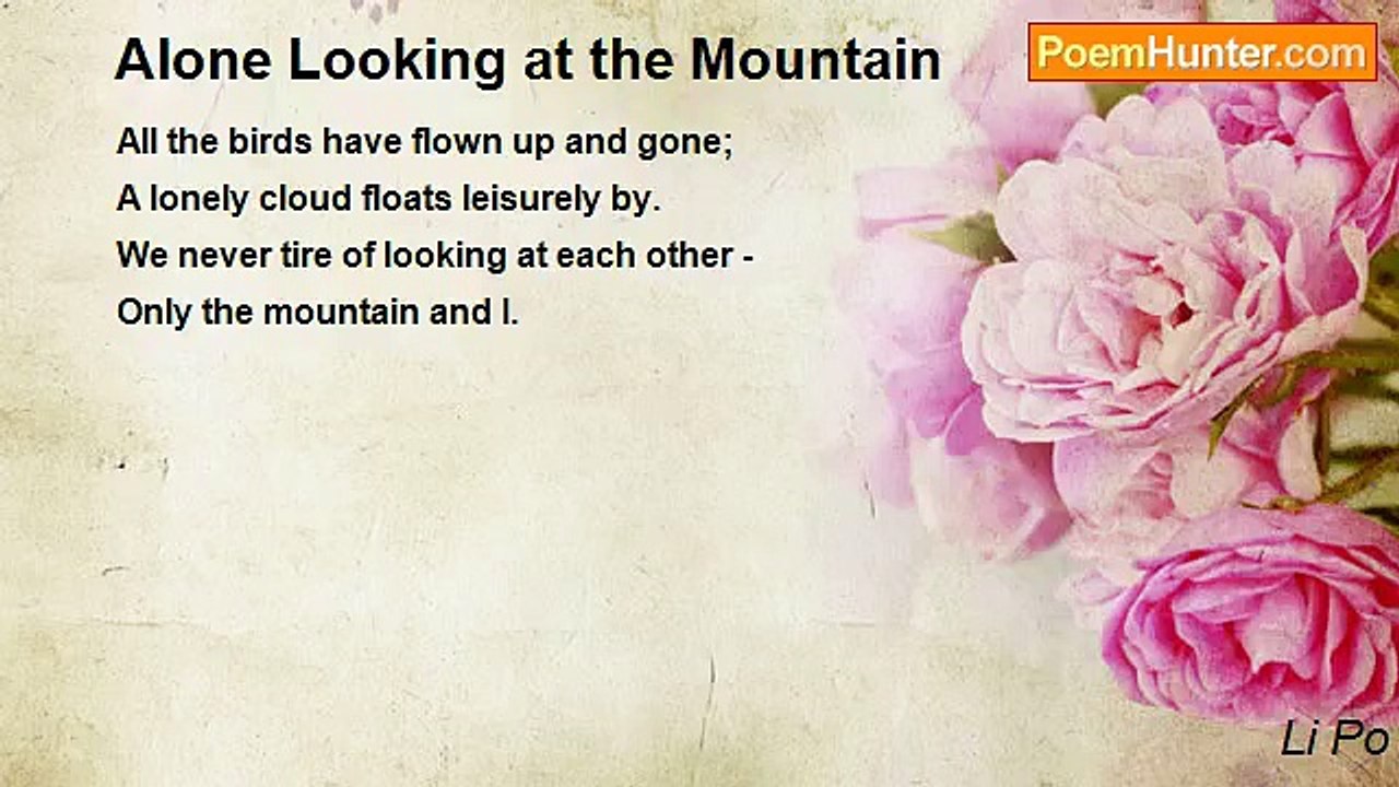Li Po - Alone Looking at the Mountain