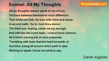 Dante Alighieri - Sonnet: All My Thoughts