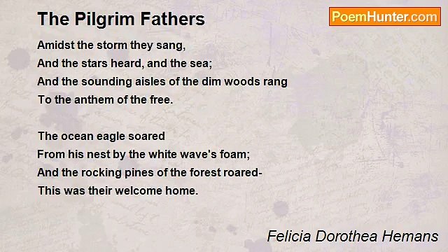 Felicia Dorothea Hemans - The Pilgrim Fathers