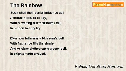 Felicia Dorothea Hemans - The Rainbow