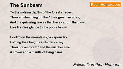 Felicia Dorothea Hemans - The Sunbeam