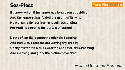 Felicia Dorothea Hemans - Sea-Piece