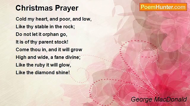 George MacDonald - Christmas Prayer