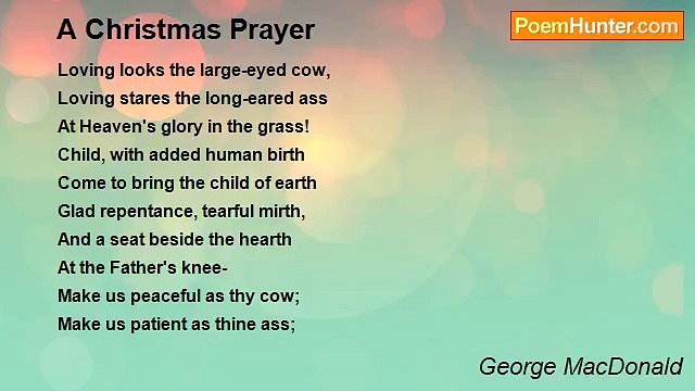 George MacDonald - A Christmas Prayer