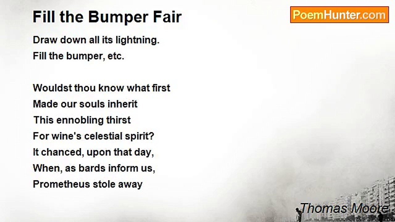 Thomas Moore - Fill the Bumper Fair