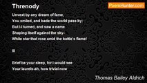 Thomas Bailey Aldrich - Threnody