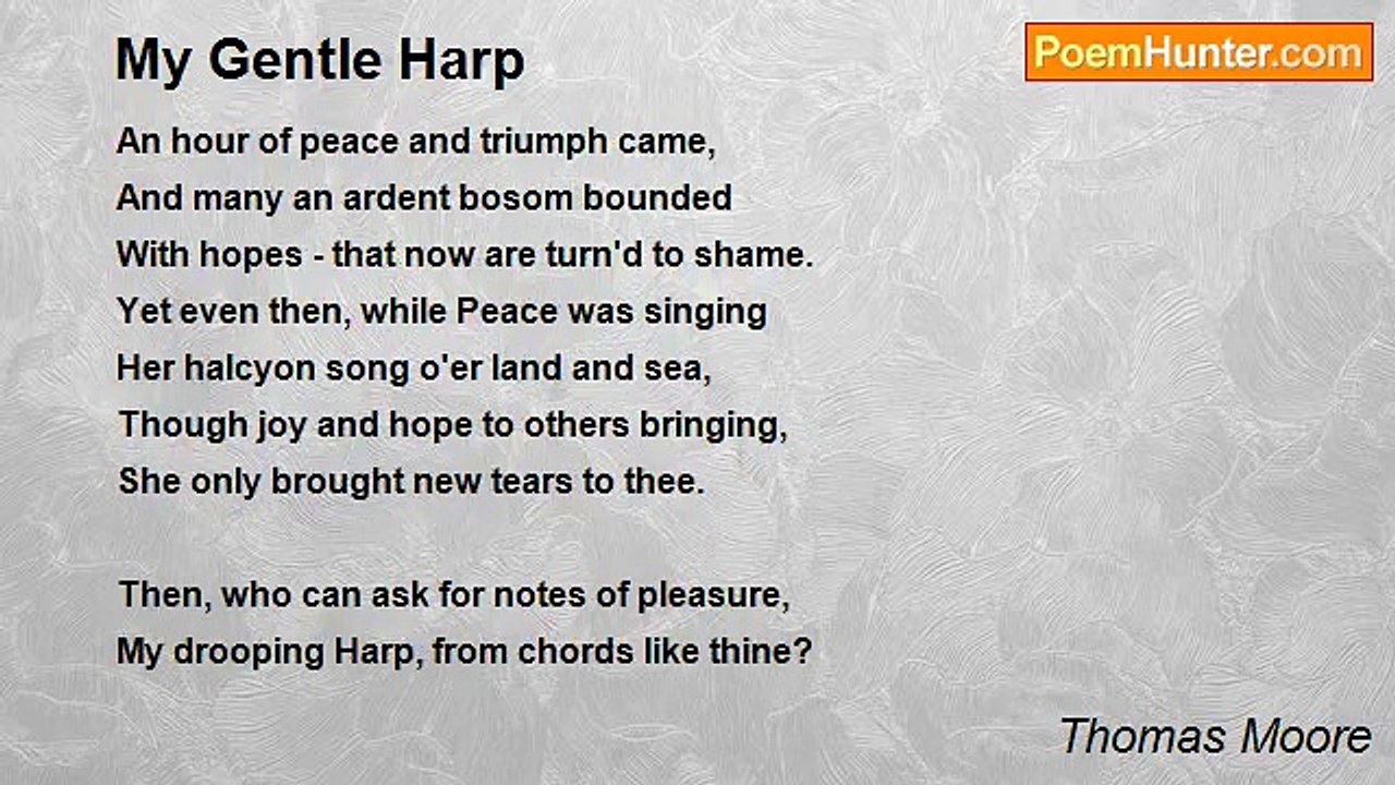 Thomas Moore - My Gentle Harp