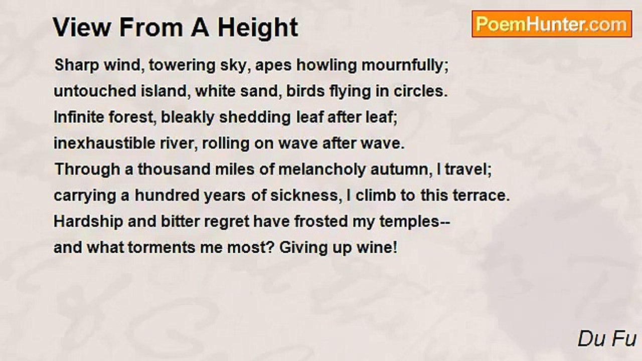 Du Fu - View From A Height