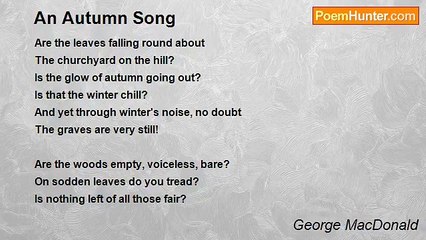 George MacDonald - An Autumn Song