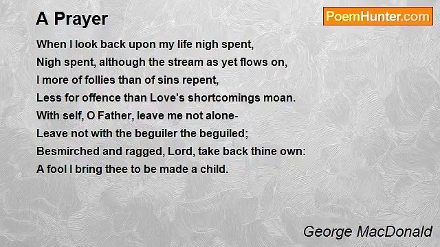 George MacDonald - A Prayer