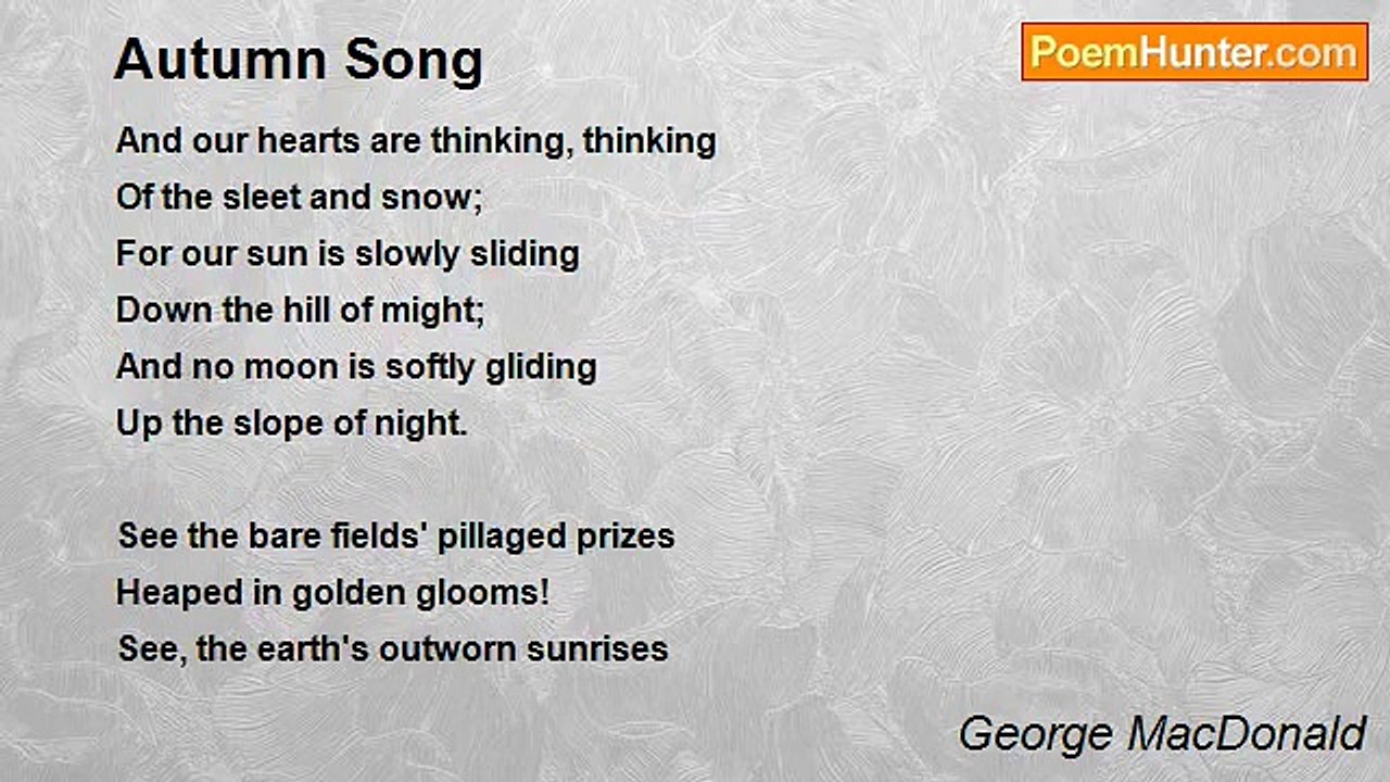 George MacDonald - Autumn Song