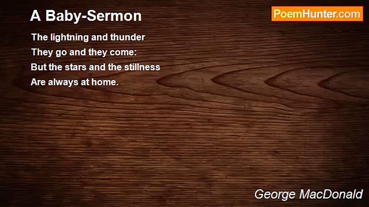 George MacDonald - A Baby-Sermon