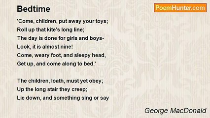 George MacDonald - Bedtime