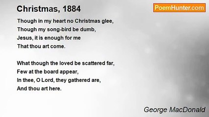 George MacDonald - Christmas, 1884