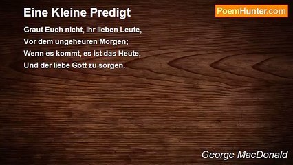 George MacDonald - Eine Kleine Predigt