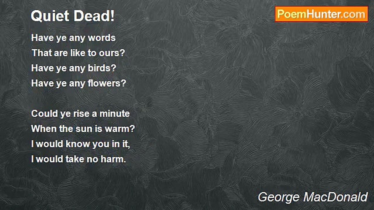 George MacDonald - Quiet Dead!