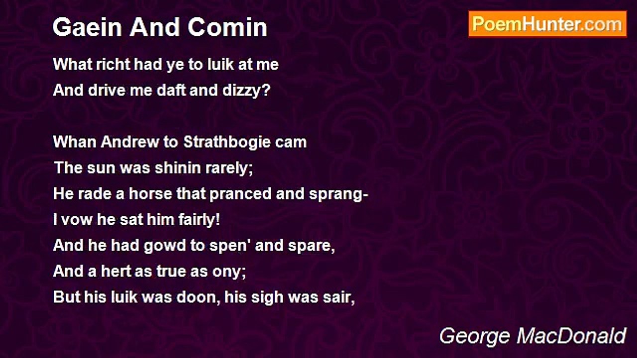 George MacDonald - Gaein And Comin