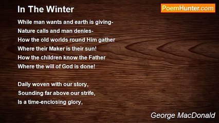 George MacDonald - In The Winter