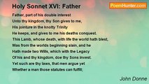 John Donne - Holy Sonnet XVI: Father