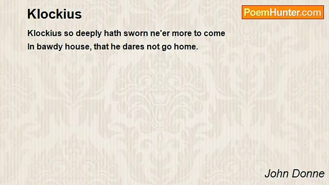 John Donne - Klockius
