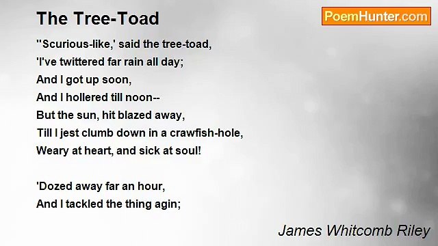 James Whitcomb Riley - The Tree-Toad