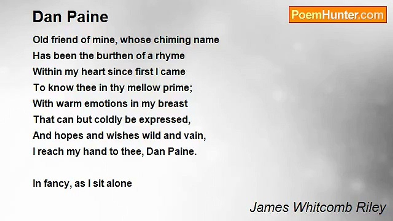 James Whitcomb Riley - Dan Paine