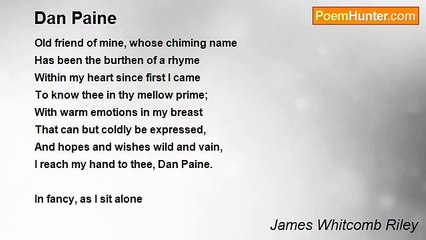 James Whitcomb Riley - Dan Paine
