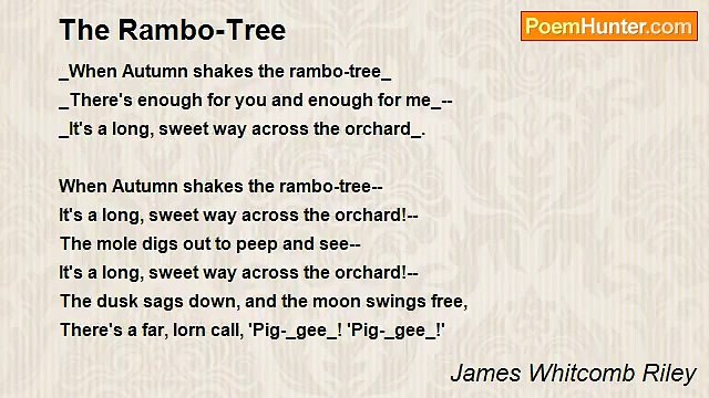 James Whitcomb Riley - The Rambo-Tree
