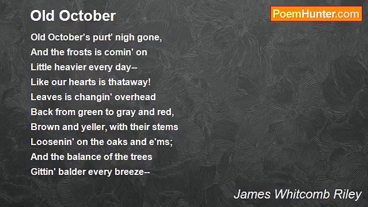 James Whitcomb Riley - Old October