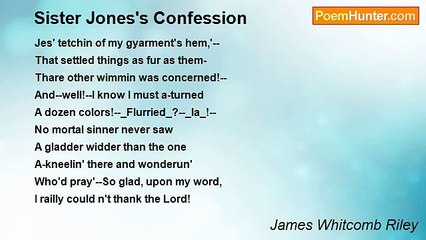 James Whitcomb Riley - Sister Jones's Confession