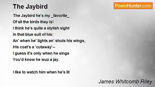 James Whitcomb Riley - The Jaybird