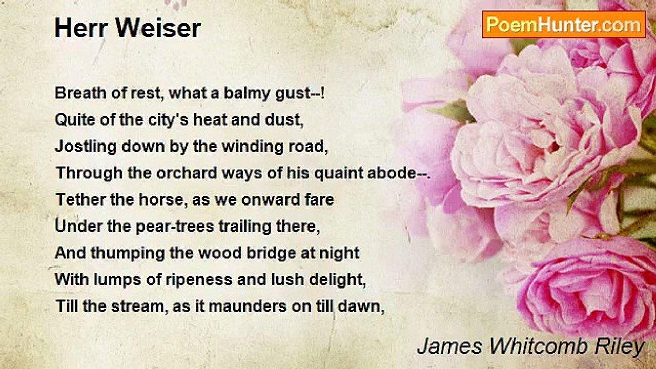 James Whitcomb Riley - Herr Weiser
