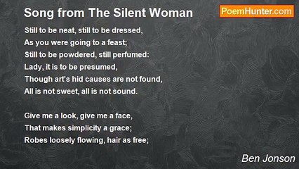 Ben Jonson - Song from The Silent Woman