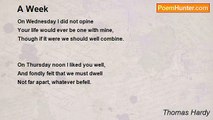 Thomas Hardy - A Week