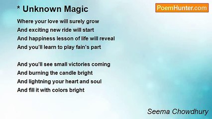 Seema Chowdhury - Unknown Magic