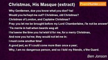 Ben Jonson - Christmas, His Masque (extract)