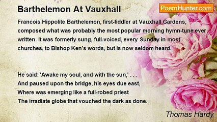 Thomas Hardy - Barthelemon At Vauxhall