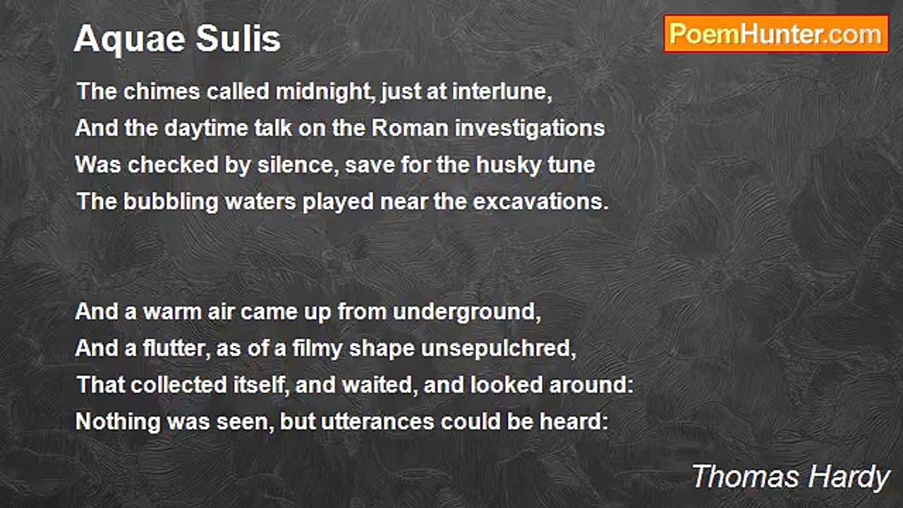 Thomas Hardy - Aquae Sulis