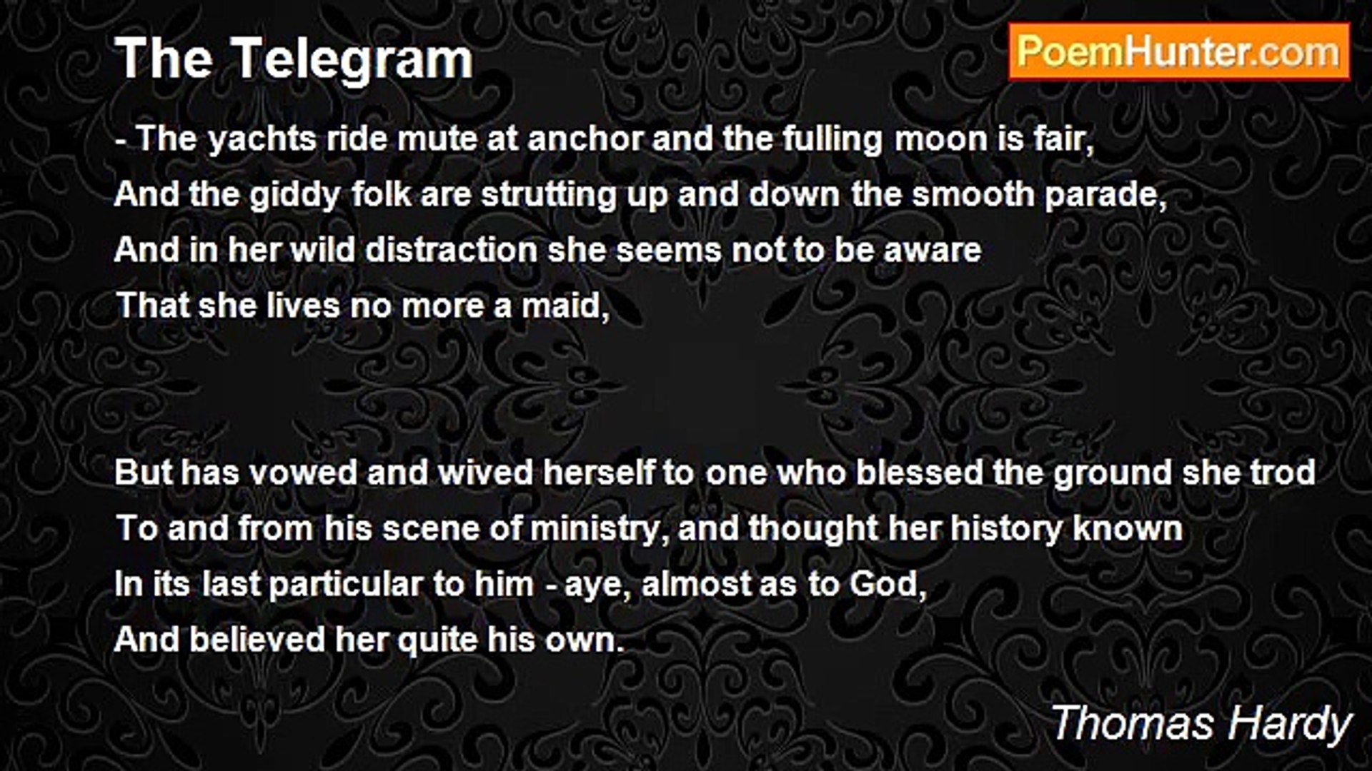 ⁣Thomas Hardy - The Telegram