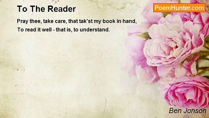 Ben Jonson - To The Reader