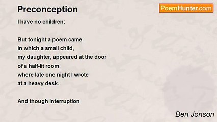 Ben Jonson - Preconception