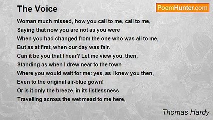 Thomas Hardy - The Voice