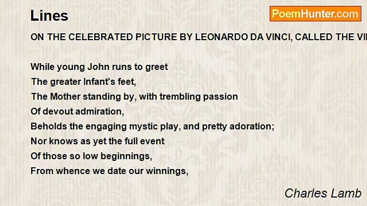 Charles Lamb - Lines