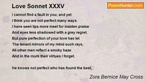 Zora Bernice May Cross - Love Sonnet XXXV