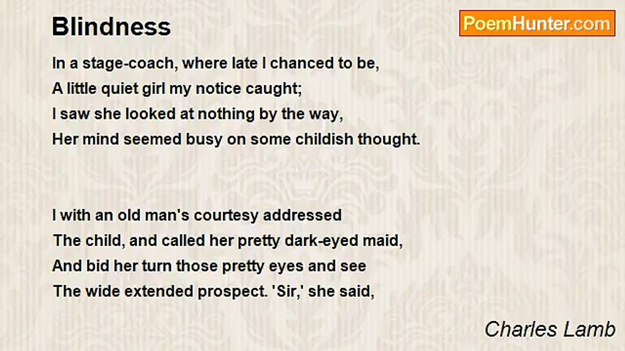 Charles Lamb - Blindness
